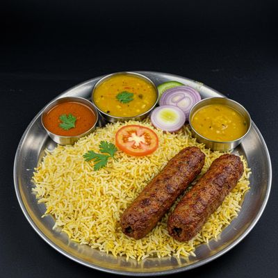 Ghee Rice + 2pcs Chicken Kabab + Daal